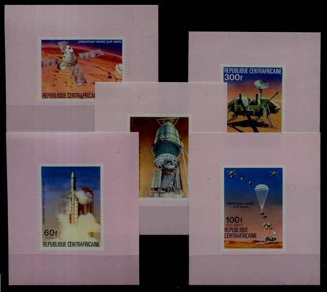 Central Africa 257-58/C151-53 MNH s/s Space