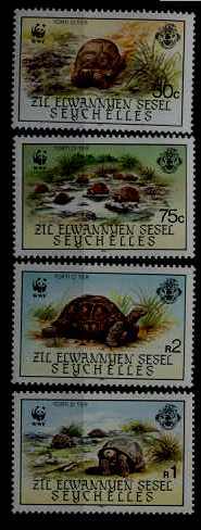 Seychelles Zil 131-34 MNH Turtles/WWF-87 SCV57.25
