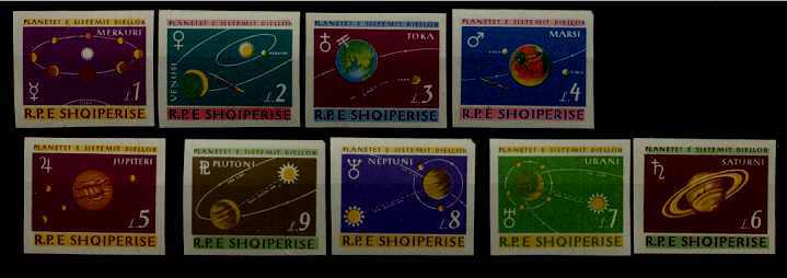 Albania 777-85 MNH imperf. Space SCV30