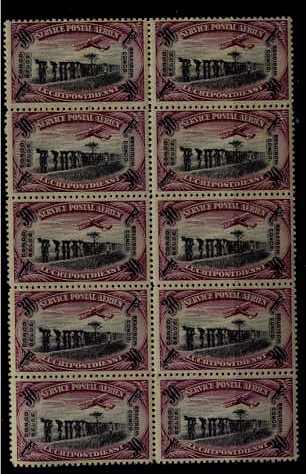Belgium Congo C6 MNH bl. of 10 SCV120+