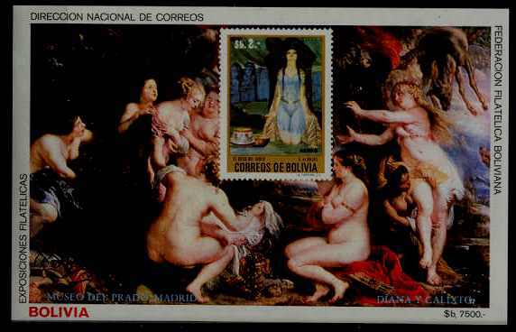 Bolivia C319 MNH s/s Painting/Rubens SCV50