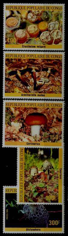 Congo 742-46 MNH Mushrooms SCV16.75