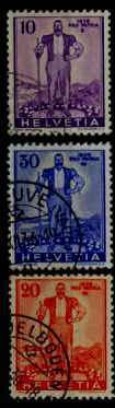 Switzerland B77-79 used Pro Patria SCV25.25