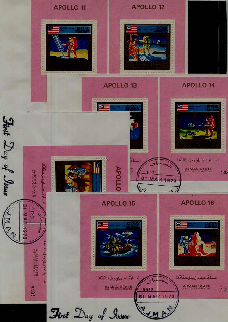 Ajman 4 FDC Space 31.3.73