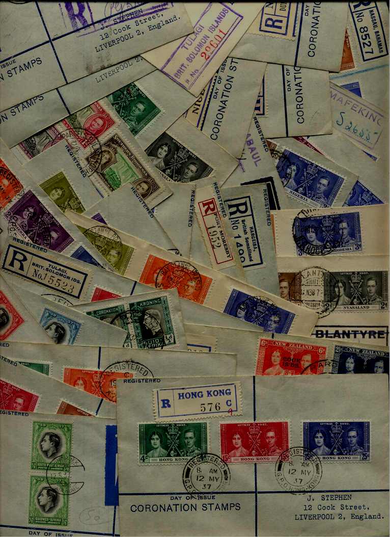British Com.  65 diff. FDC Coronation-37