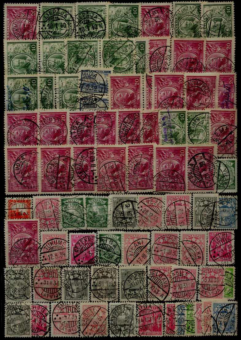 Latvia 80 used values pre-1940/cancels (6)