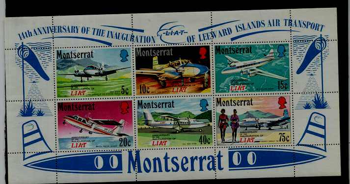 Montserrat 273a MNH s/s Aviation SCV19