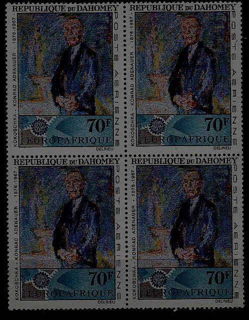 Dahomey C58 MNH bl.of 4 Adenauer/Painting/ CEPT SCV6