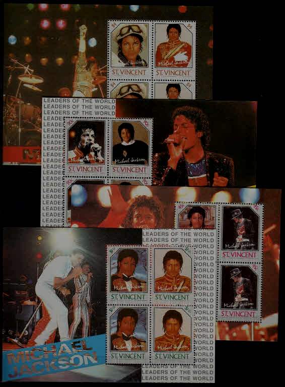 St.Vincent 898-901 MNH s/s Music/M.Jackson SCV14