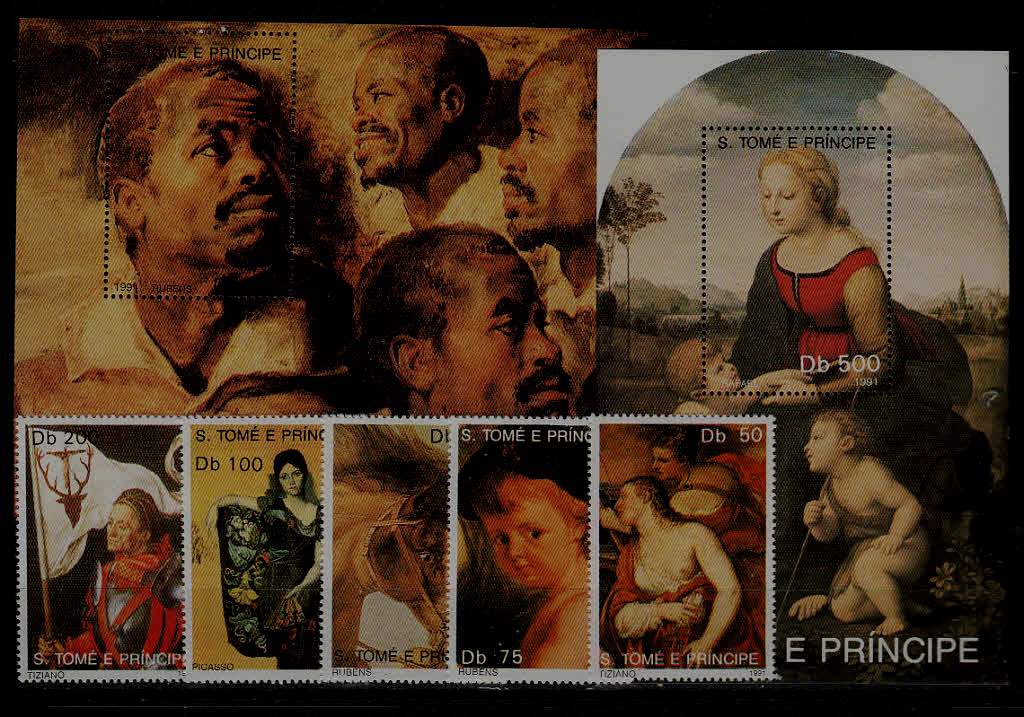 St.Thomas Prince 1007-13 MNH Painting SCV24