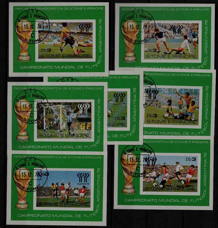 St.Thomas Prince 497-98/used imperf. s/s Football-78