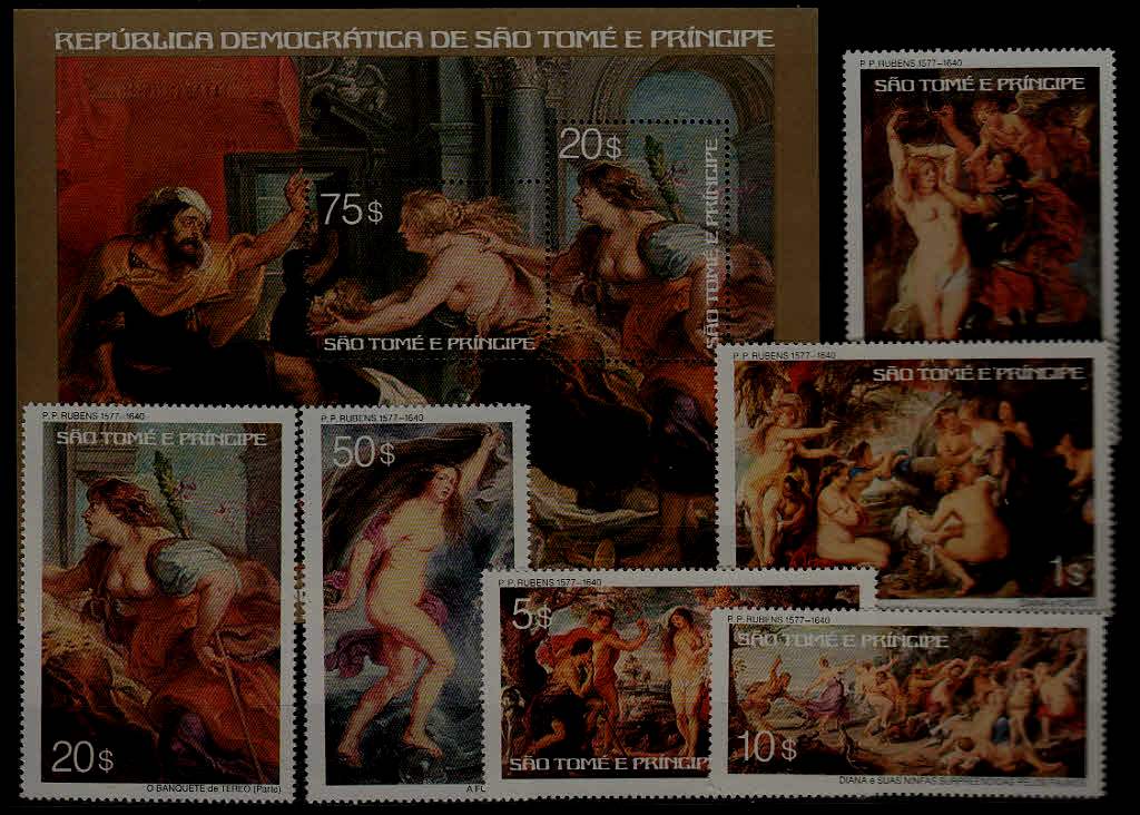 St.Thomas Prince 441-47 MNH Painting/Rubens SCV27