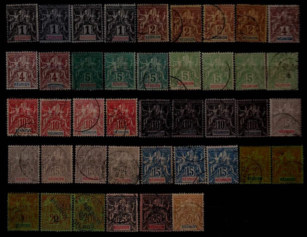 Reunion 29/46/ 42 used/mint values