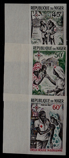 Niger 199-201 MNH imperf. Red cross