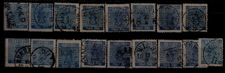 Sweden 8/9 used/ 17x