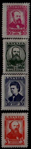 Latvia 180-83 MH Writers SCV14