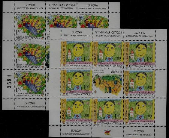 Bosnia(Serb.) 276-77 MNH m/s Europa CEPT-06/ Children drawing SCV44