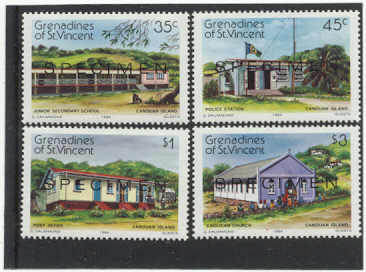 Grenadines St.Vincent 433-36/MNH VF Arhitecture/specime
