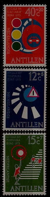 Netherlands Antilles B122-24 MNH Traffic sign SCV1.80