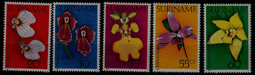 Suriname 460-64 MNH Flowers/Orchids SCV4.25