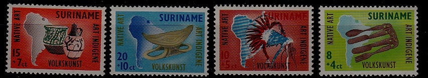 Suriname B69-72 MNH Native art SCV3.60