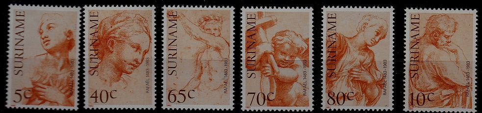 Suriname 629-34 MNH Painting/Raphael SCV5.40