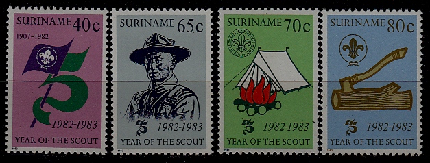 Suriname 625-28 MNH Scouts SCV5.85