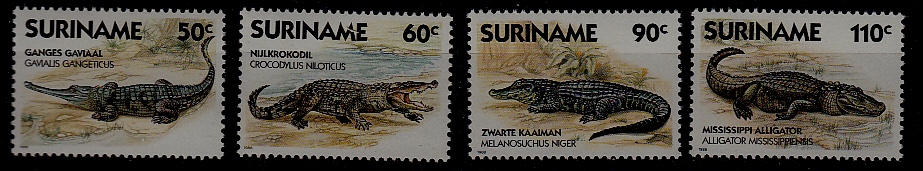 Suriname 797-800 MNH Reptiles/Alligators SCV5.50