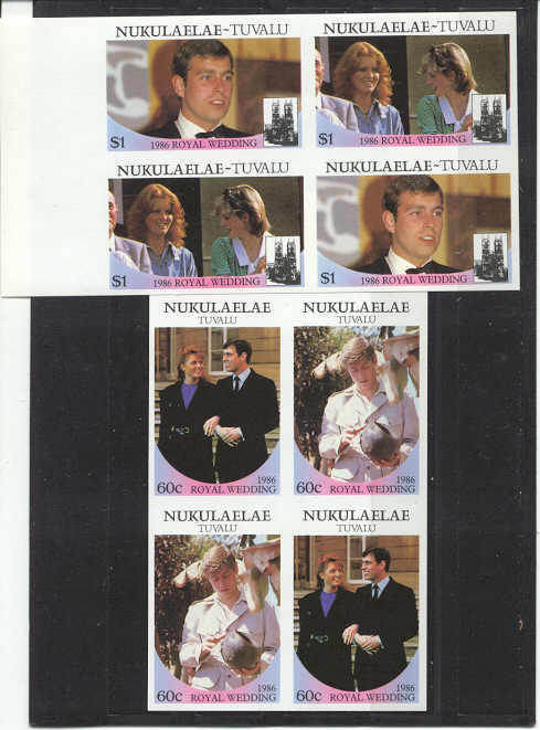 Tuvalu Nukulaelae 59-62/MNH VF Royal Wedding imperf.