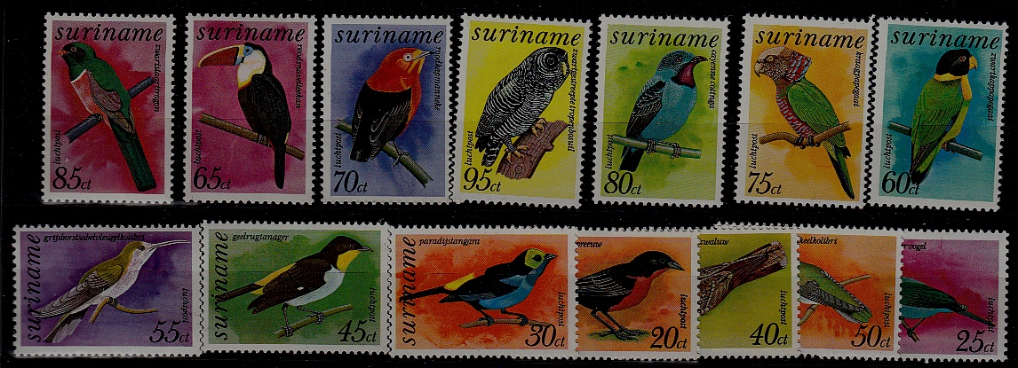 Suriname C58-71 MNH Birds SCV13.15