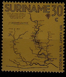 Suriname 391 MNH Map SCV0.80