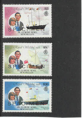 Seychelles Zil. 23-28/3 MNH VF values Diana/Ships/speci