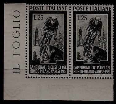 Italy 584 MNH pair Bicycle SCV24