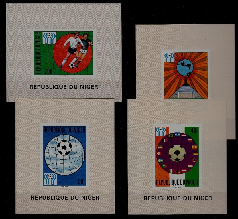 Niger 438-41 MNH s/s Football-78