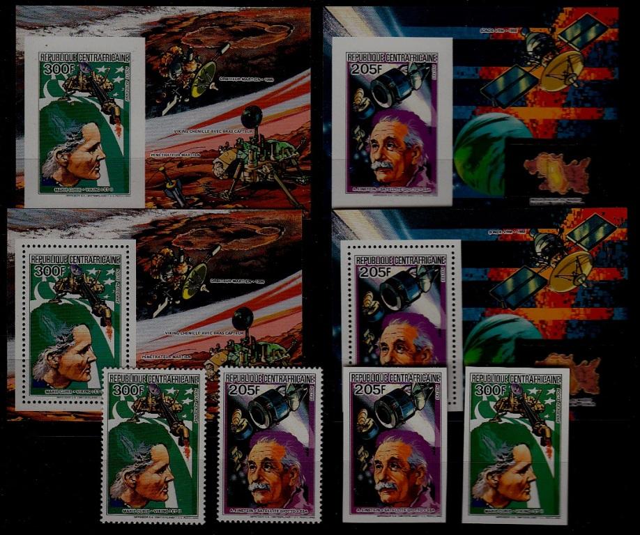 Central Africa 660-61 MNH Space/4v+4s/s