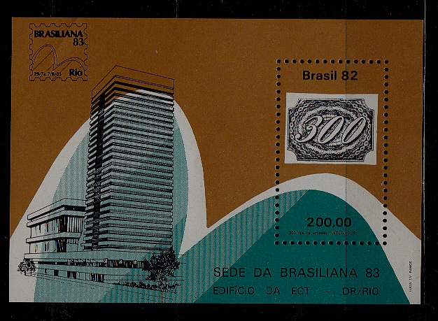 Brazil 1840 MNH s/s Building SCV6