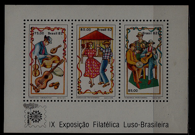 Brazil 1822a MNH s/s Music SCV7.50