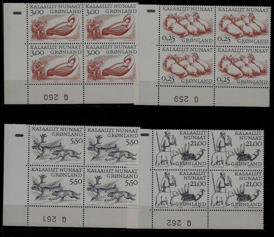 Greenland 358-61 MNH bl.of 4 Arctic vikings SCV51