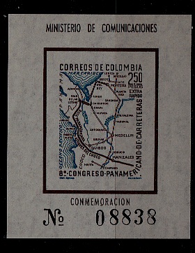 Columbia C372 MNH s/s Map SCV5