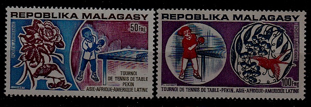 Malagasy C124-25 MNH Sport/Table tennis SCV2.75