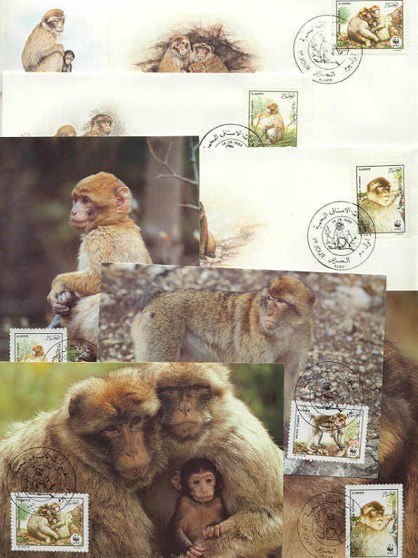 Algeria 8 FDC/cards WWF 1988