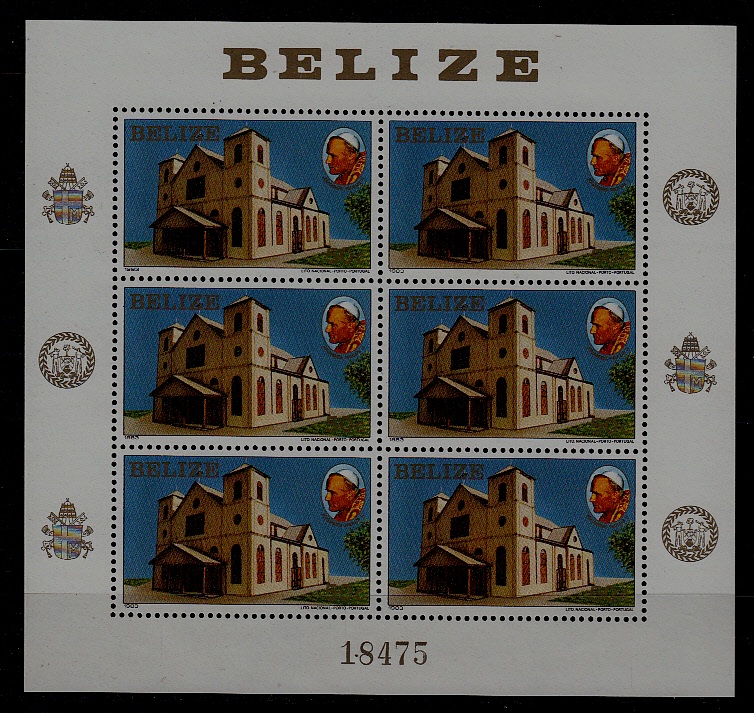 Belize 666 MNH m/s John Paul II SCV37.50
