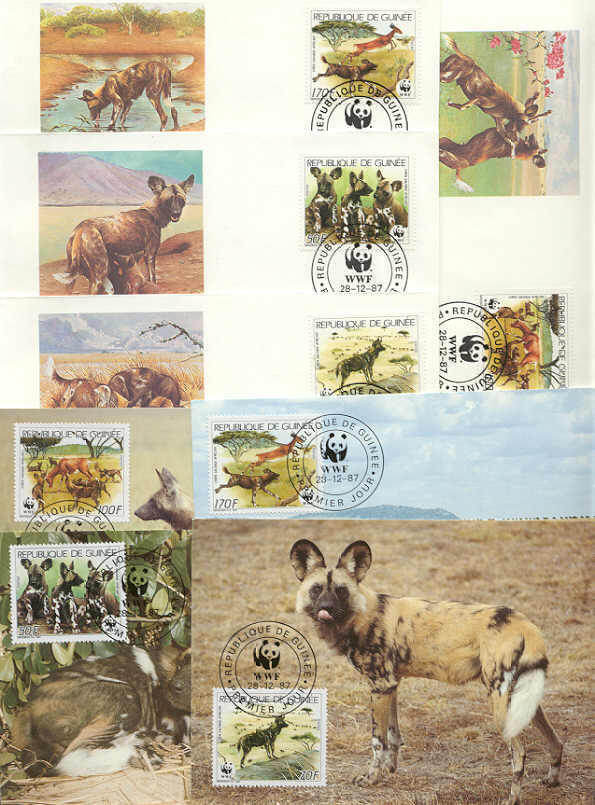 Guinea 8 FDC/cards WWF 1987