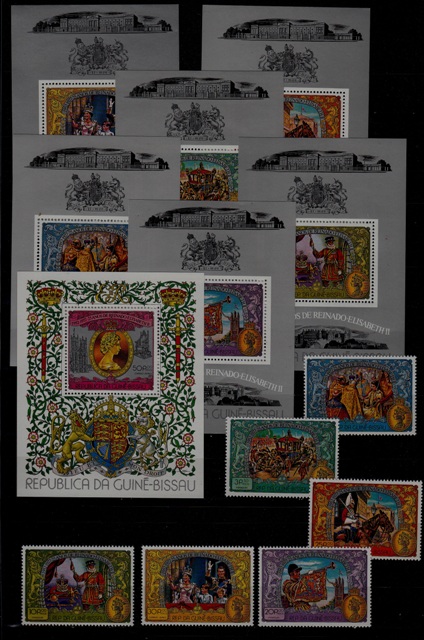 Guinea Bissau 379-79F MNH Elizabeth II 6v+7s/s
