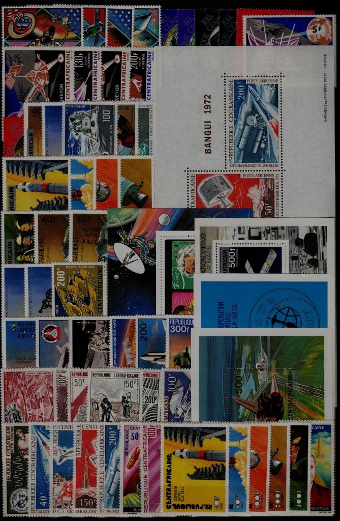 Central Africa  MNH lot Space SCV100+