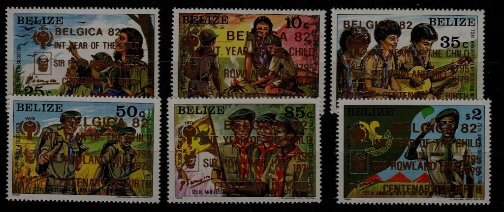 Belize 653-58 MNH Scouts/Children year SCV56.75