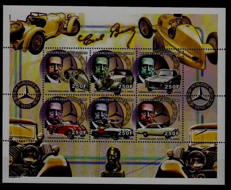 Chad 847 MNH m/s Cars SCV7