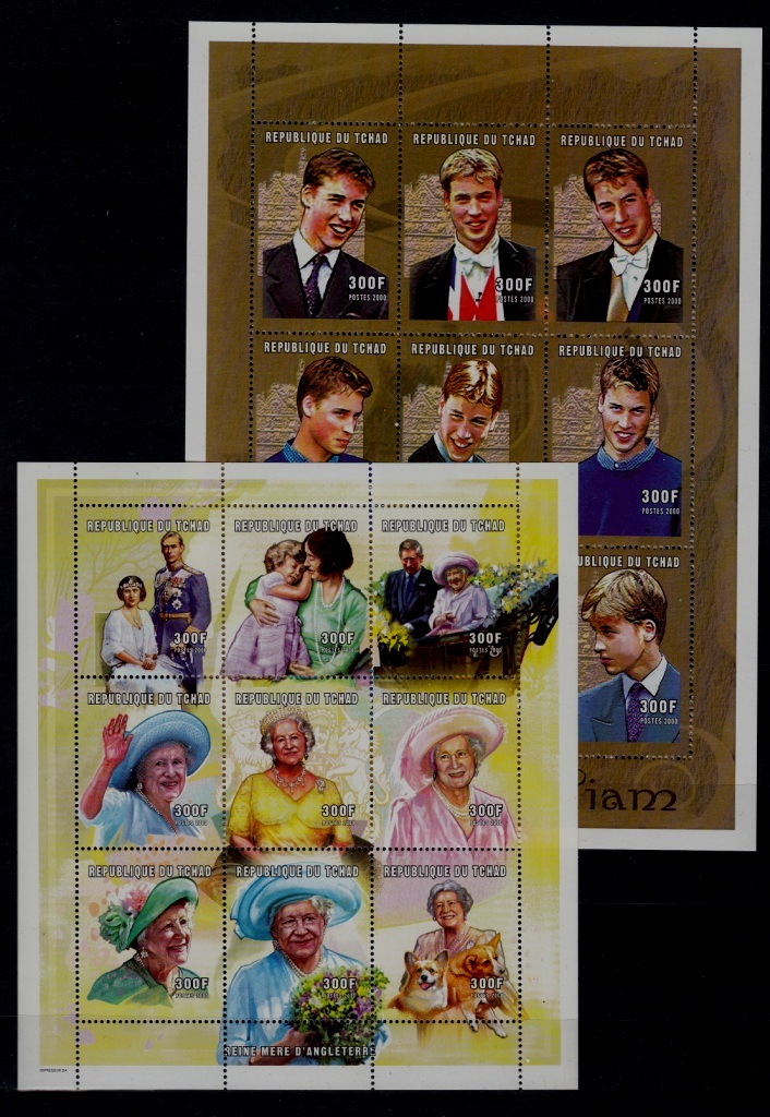 Chad 909-10 MNH m/s British royalty SCV24