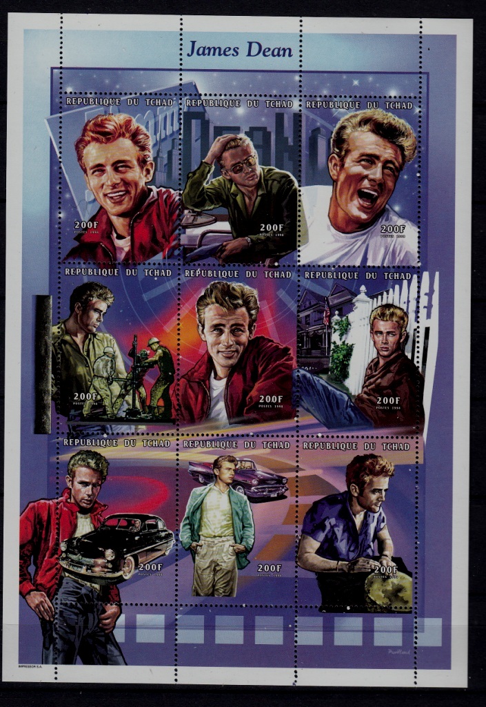 Chad 793 MNH m/s J.Dean/Cars SCV7