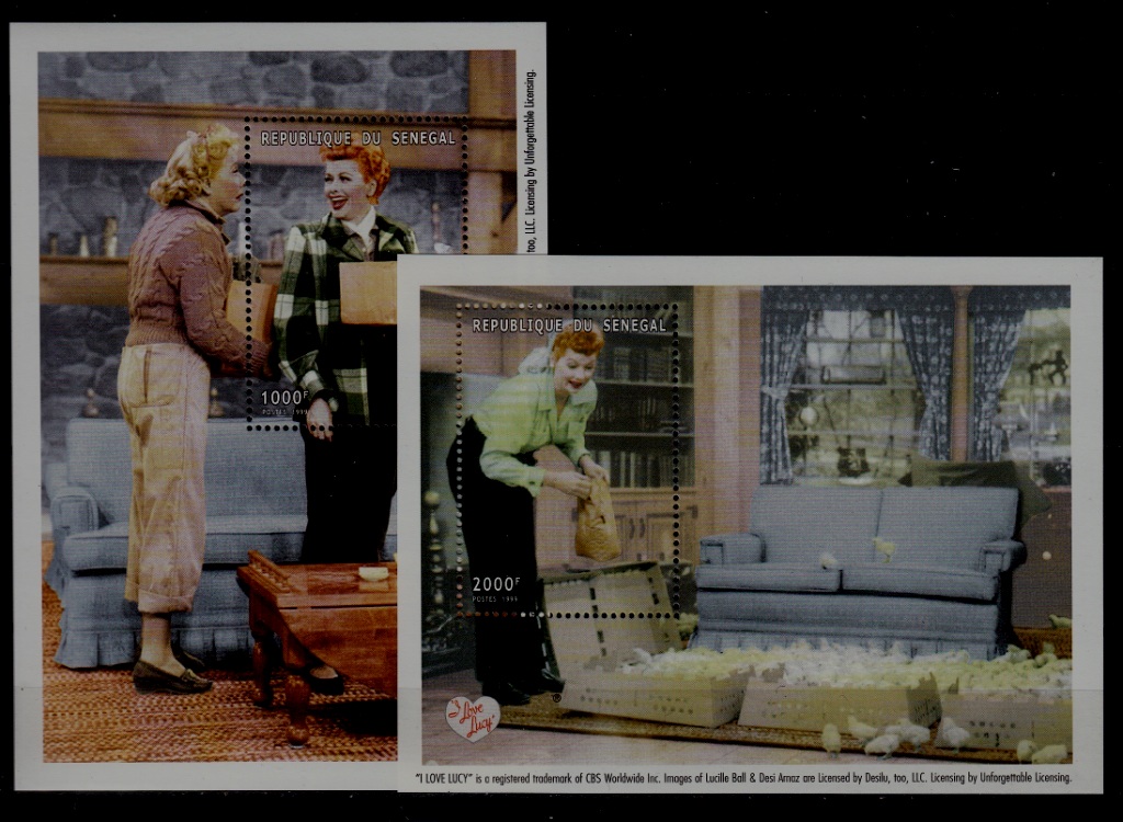 Senegal 1430-31 MNH s/s Love Lucy SCV12